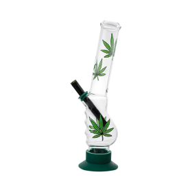 Bud Weed Leaf Gripper Bong 34cm
